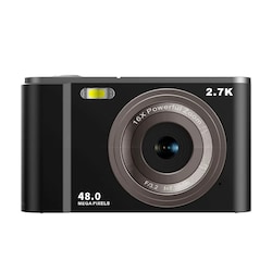 Digitalkamera 48MP 1080 FHD 2,8 tommer skærm Sort