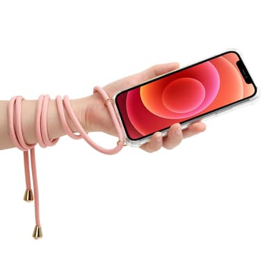 Halsrem til iPhone 13 Pro Sort + Pink
