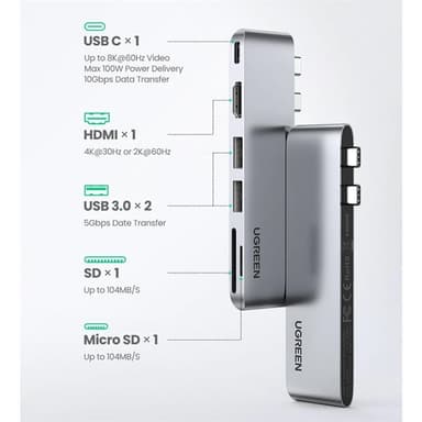 USB Type-C Hub til MacBook Pro