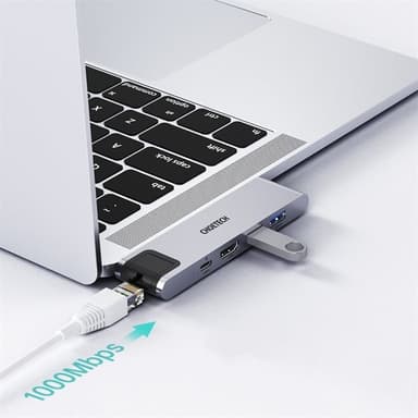 Choetech 7 i 1 USB-C Adapter til Macbook Pro (2017) (2018) Air (2018) (2020)