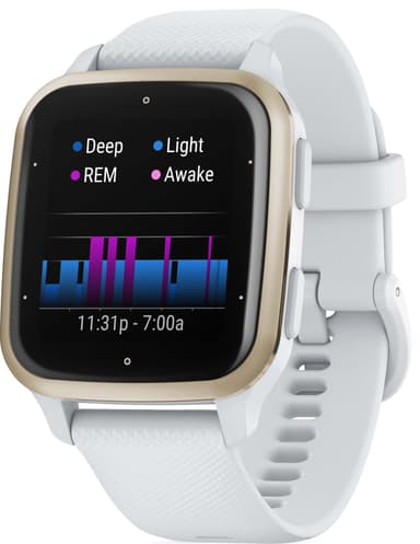 Garmin Venu Sq 2 smartwatch (White & Cream Gold)