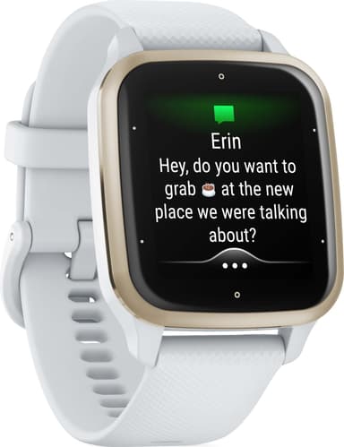 Garmin Venu Sq 2 smartwatch (White & Cream Gold)