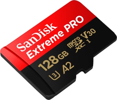 SanDisk Extreme PRO® 128 GB microSDXC™ UHS-I-kort med adapter