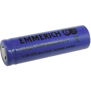 Emmerich 14500 Special-batteri 14500 Flat-Top Litium 3.7 V 800 mAh