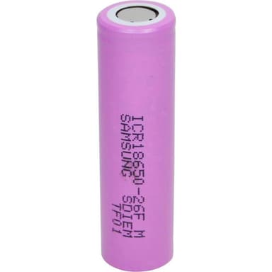 Samsung ICR18650-26 Special-batteri 18650 Flat-Top