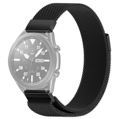 SKALO Milanese Loop til Samsung Watch 3 45mm - Sort