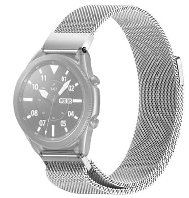 SKALO Milanese Loop til Samsung Watch 3 45mm - Sølv