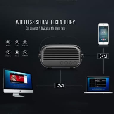 Bærbar trådløs Bluetooth-højttaler AUX