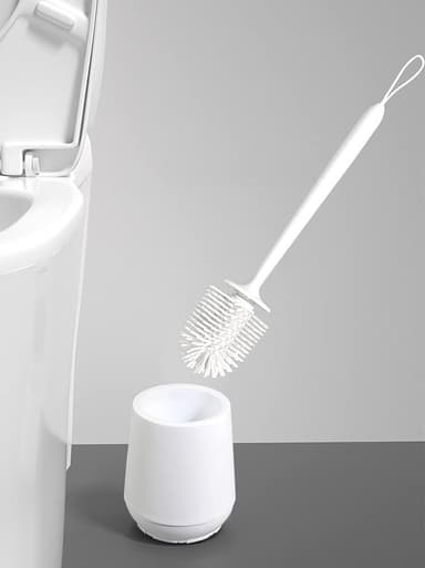 WC -sæt med toiletbørste og holder Hvid