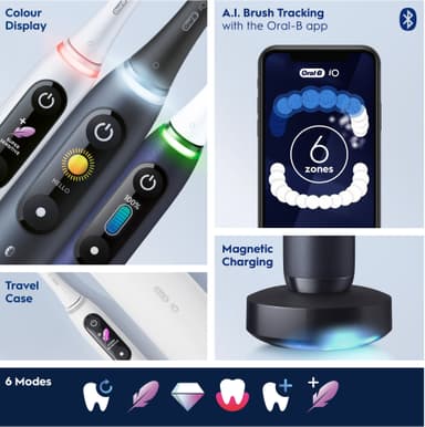 Oral-B iO 8 Duo elektrisk tandbørste 449034 (sort/hvid)