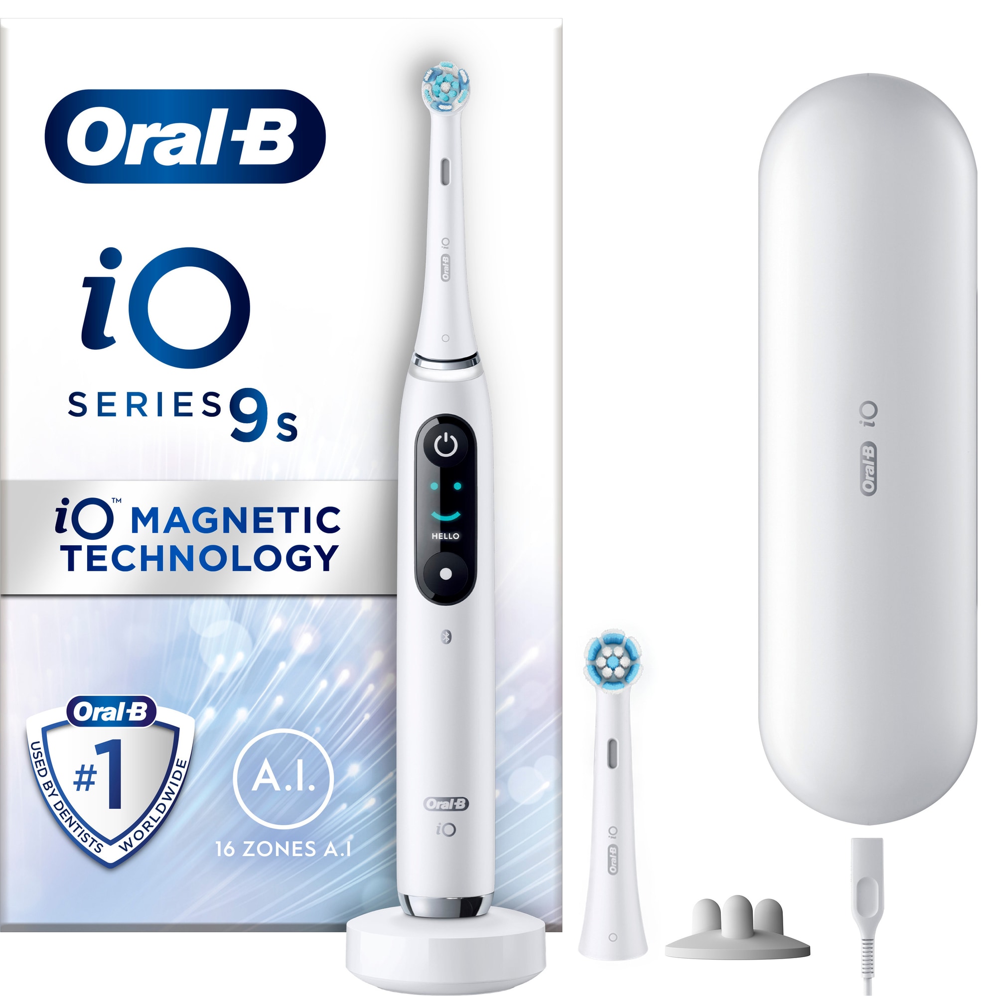 Oral-B iO 9s elektrisk tandbørste 408840 (hvid)