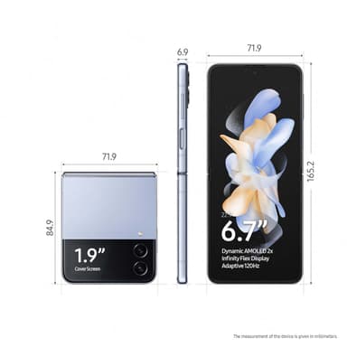 Samsung Galaxy Z Flip4 smartphone 8/256 GB (blå)