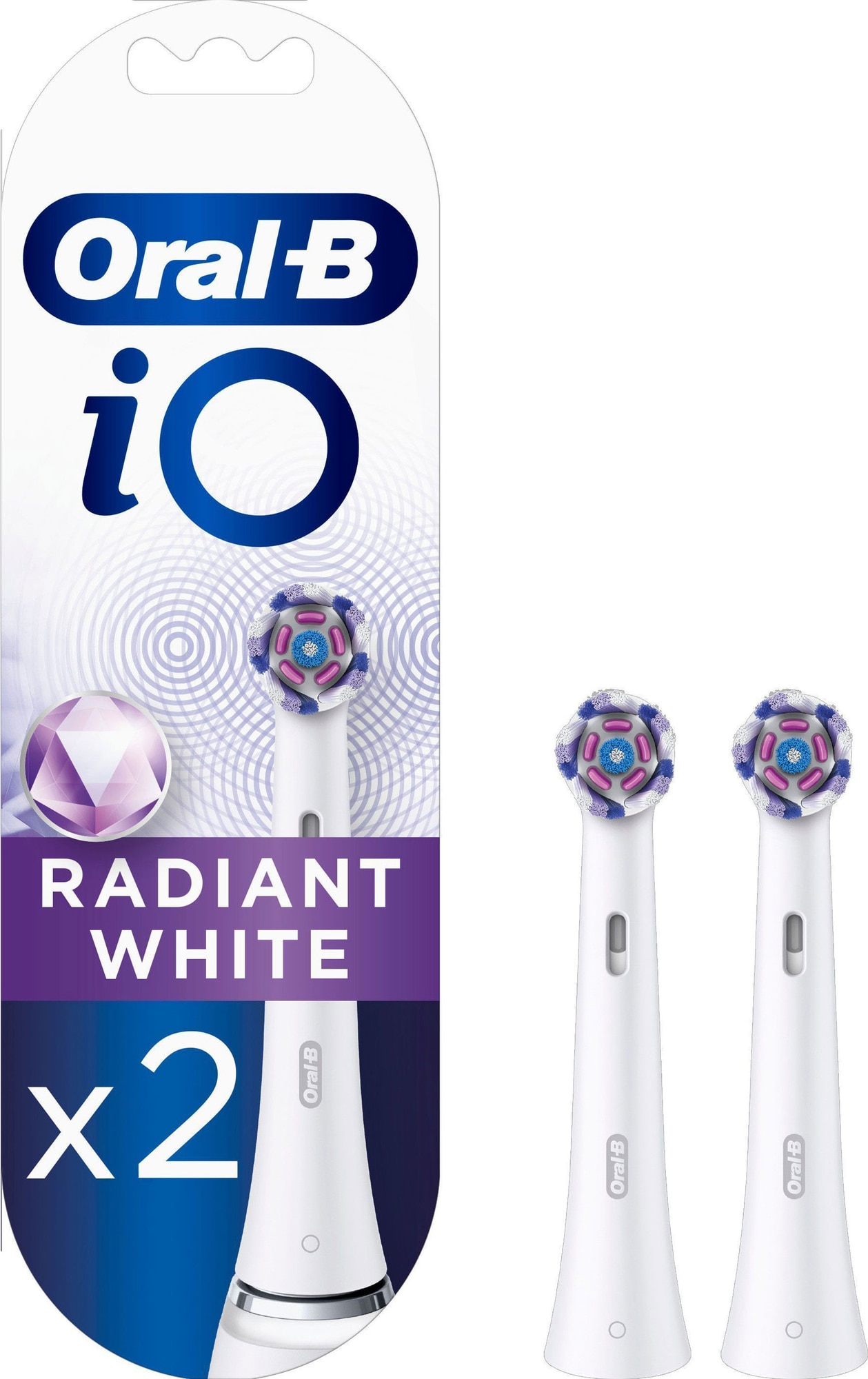 Oral-B iO Radiant White tandbørstehoveder 415671 (2 stk.)