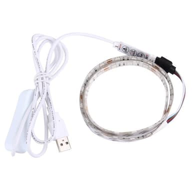 USB LED Lyskæde - 50 cm med 20 Forskellige Lyseffekter