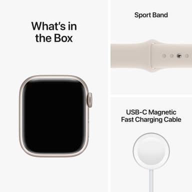 Apple Watch Series 8 41mm GPS (starlight alu./starlight sportsbånd)