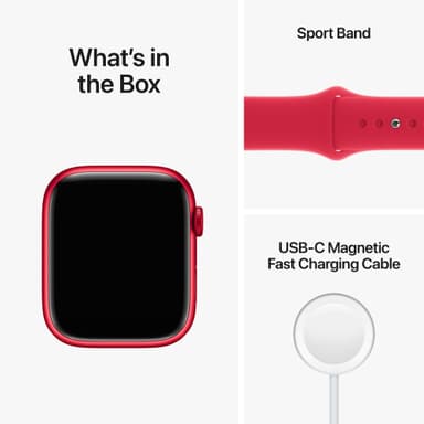 Apple Watch Series 8 45mm GPS (PRODUCT RED alu./PRODUCT RED sportsbånd)