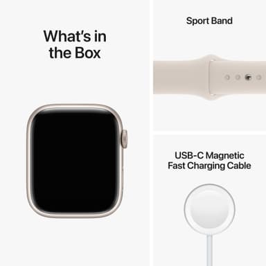 Apple Watch Series 8 45mm GPS (starlight alu./starlight sportsbånd)
