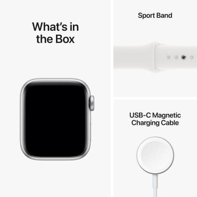 Apple Watch SE 2nd Gen 40 mm LTE (Silver Alu/White sportsbånd)