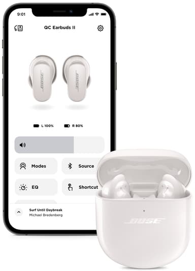 Bose QuietComfort Earbuds II true wireless in-ear-høretelefoner (hvide)