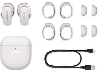 Bose QuietComfort Earbuds II true wireless in-ear-høretelefoner (hvide)