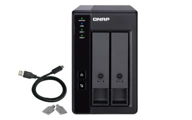QNAP TR-002 drevkabinet HDD/SSD kabinet Sort 2.5/3.5"