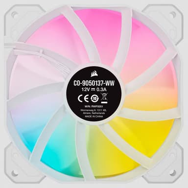 Corsair SP120 RGB ELITE Computerkabinet Ventilator 12 cm Hvid 3 stk