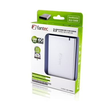 Fantec ALU-15MMU3 HDD/SSD kabinet Sølv 2.5"