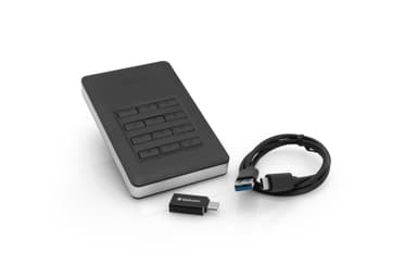 Verbatim Store'n'Go ekstern harddisk 1000 GB Sort, Sølv