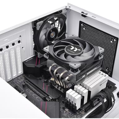 Thermaltake Toughair 110 Processor Køler 12 cm Sort, Sølv