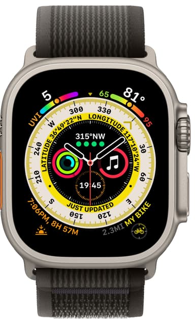 Apple Watch Ultra 49mm GPS+CEL Titanium M/L (Black/Gray / Trail Loop ...
