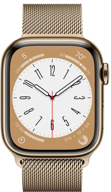 Apple Watch Series 8 41mm Cellular (gold stainless steel/gold milanese loop)