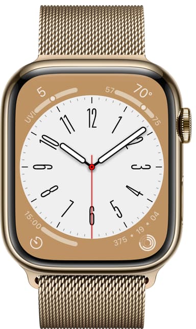 Apple Watch Series 8 45mm Cellular (gold stainless steel/gold milanese loop)