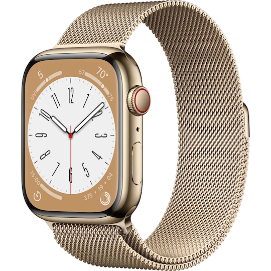 Apple Watch Series 8 45mm Cellular (gold stainless steel/gold milanese loop)