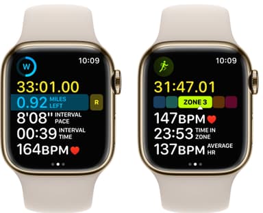 Apple Watch Series 8 41mm Cellular (gold stainless steel/starlight sportsbånd)