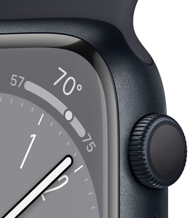 Apple Watch Series 8 41mm GPS (midnight alu./midnight sportsbånd)