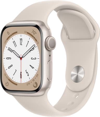 Apple Watch Series 8 41mm GPS (starlight alu./starlight sportsbånd)