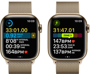 Apple Watch Series 8 41mm Cellular (gold stainless steel/gold milanese loop)