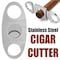 INF Cigarskærer med dobbelt guillotine rustfrit stål Sølv