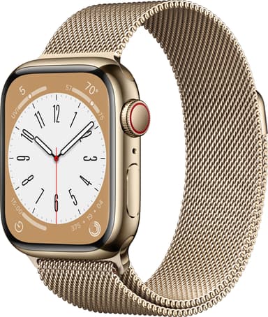 Apple Watch Series 8 41mm Cellular (gold stainless steel/gold milanese loop)