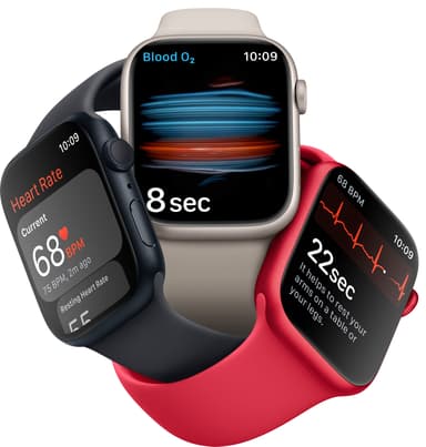 Apple Watch Series 8 45mm GPS (PRODUCT RED alu./PRODUCT RED sportsbånd)
