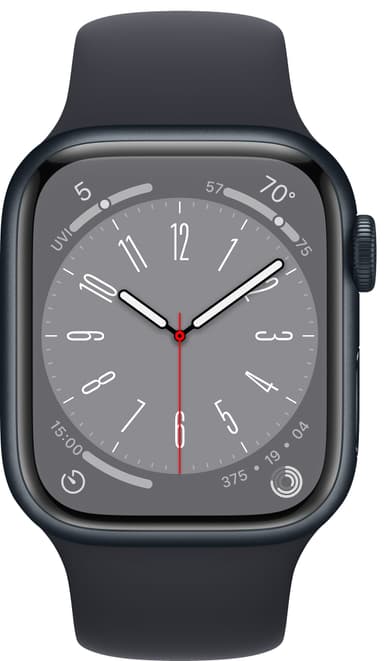 Apple Watch Series 8 41mm GPS (midnight alu./midnight sportsbånd)