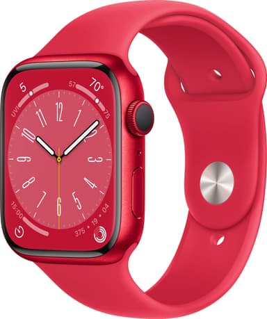 Apple Watch Series 8 45mm GPS (PRODUCT RED alu./PRODUCT RED sportsbånd)