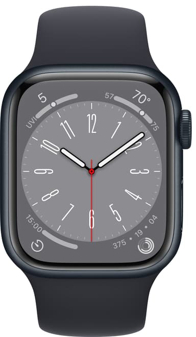 Apple Watch Series 8 41mm Cellular (midnight alu./midnight sportsbånd)