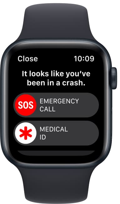 Apple Watch SE 2nd Gen 44 mm GPS (Midnight Alu/Midnight sportsbånd)