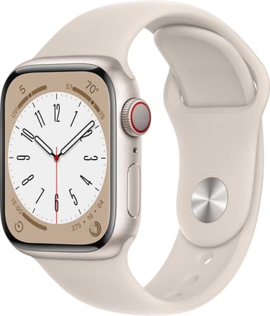Apple Watch Series 8 41mm Cellular (starlight alu./starlight sportsbånd)