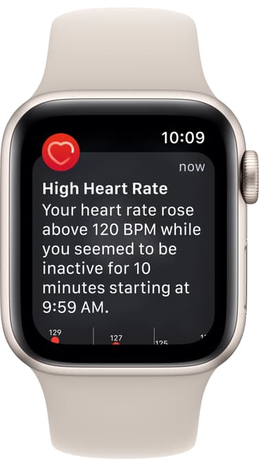 Apple Watch SE 2nd Gen 40 mm LTE (Starlight Alu/Starlight sportsbånd)