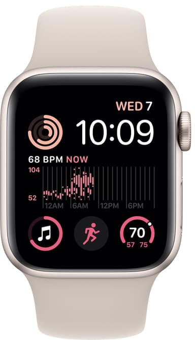 Apple Watch SE 2nd Gen 40 mm LTE (Starlight Alu/Starlight sportsbånd)