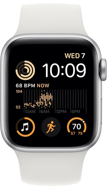 Apple Watch SE 2nd Gen 40 mm LTE (Silver Alu/White sportsbånd)
