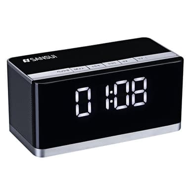 Bluetooth Clockradio med Højttaler/Handsfree/Mikrofon