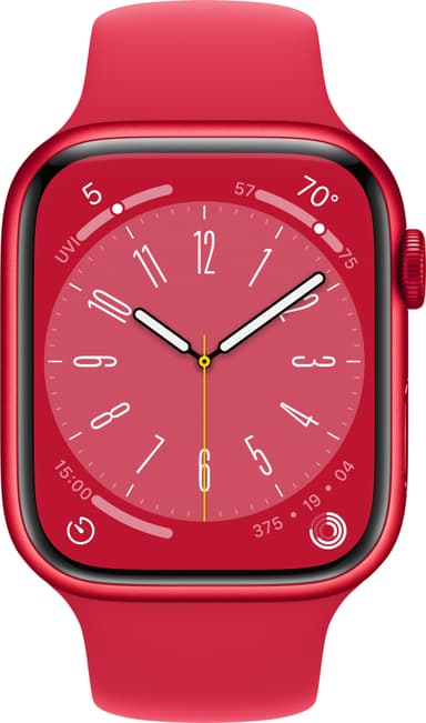 Apple Watch Series 8 45mm Cellular (PRODUCT RED alu./PRODUCT RED sportsbånd)